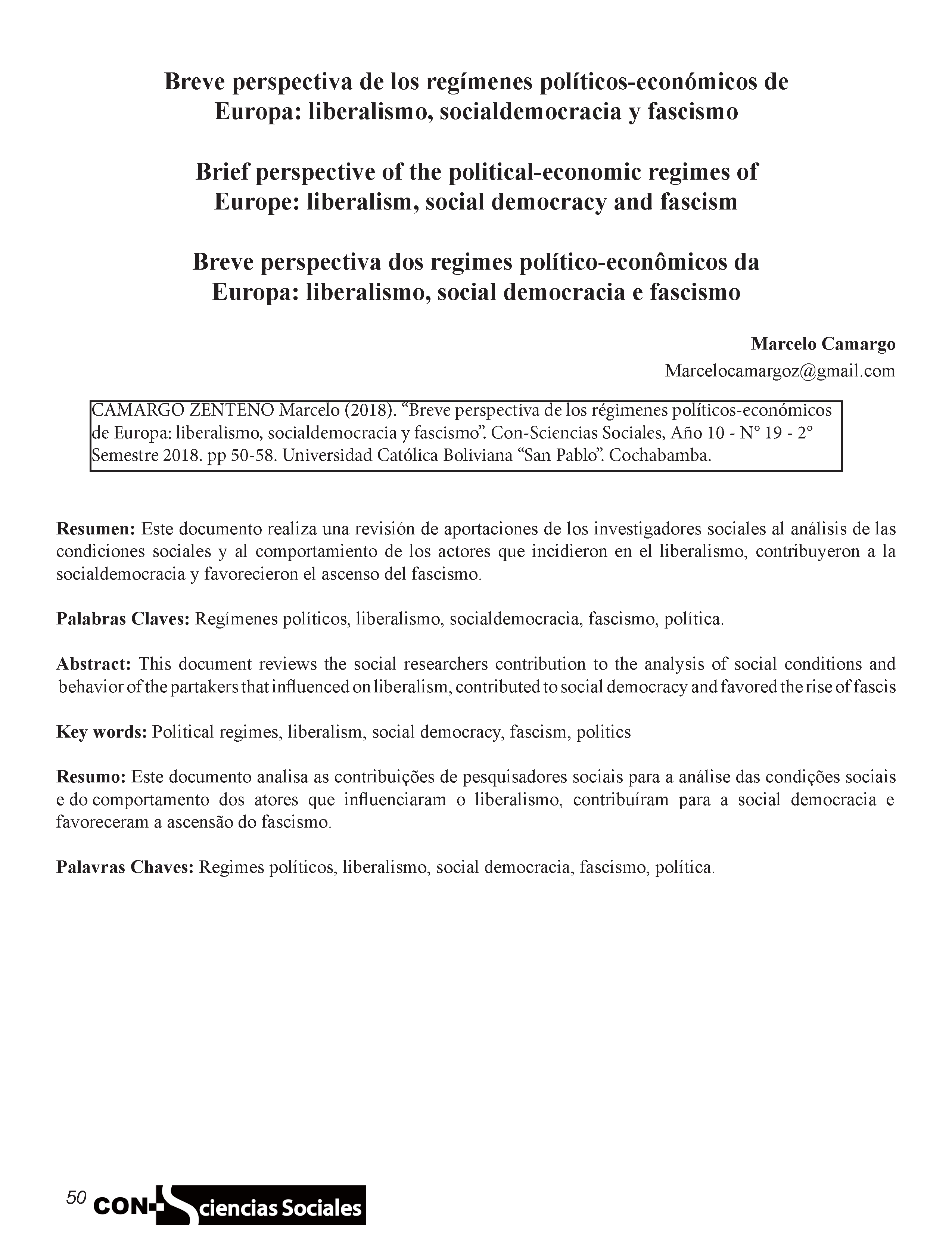 Breve perspectiva de los regímenes políticos-económicos de Europa: liberalismo, socialdemocracia y fascismo