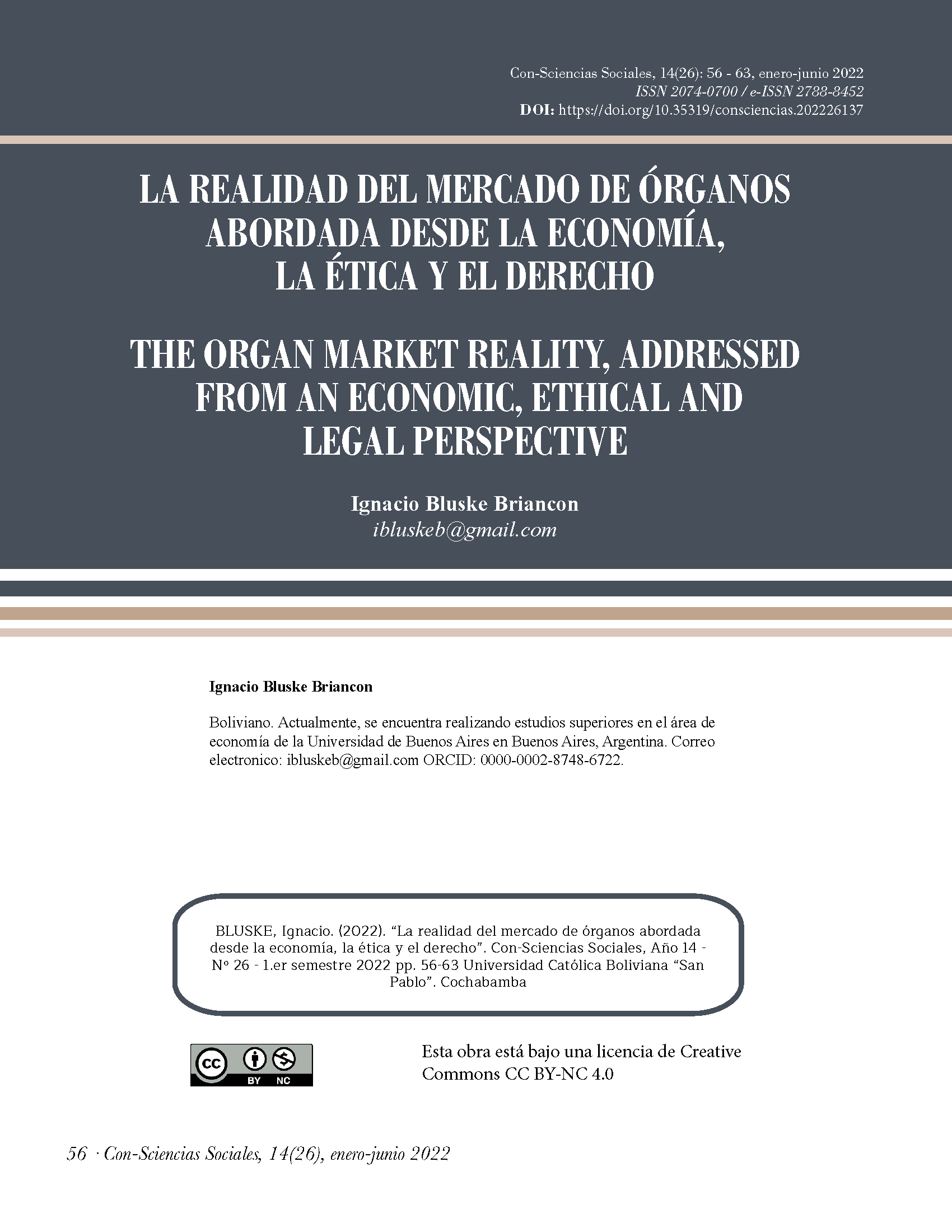  La realidad del mercado de órganos abordada desde la economía, la ética y el derecho 