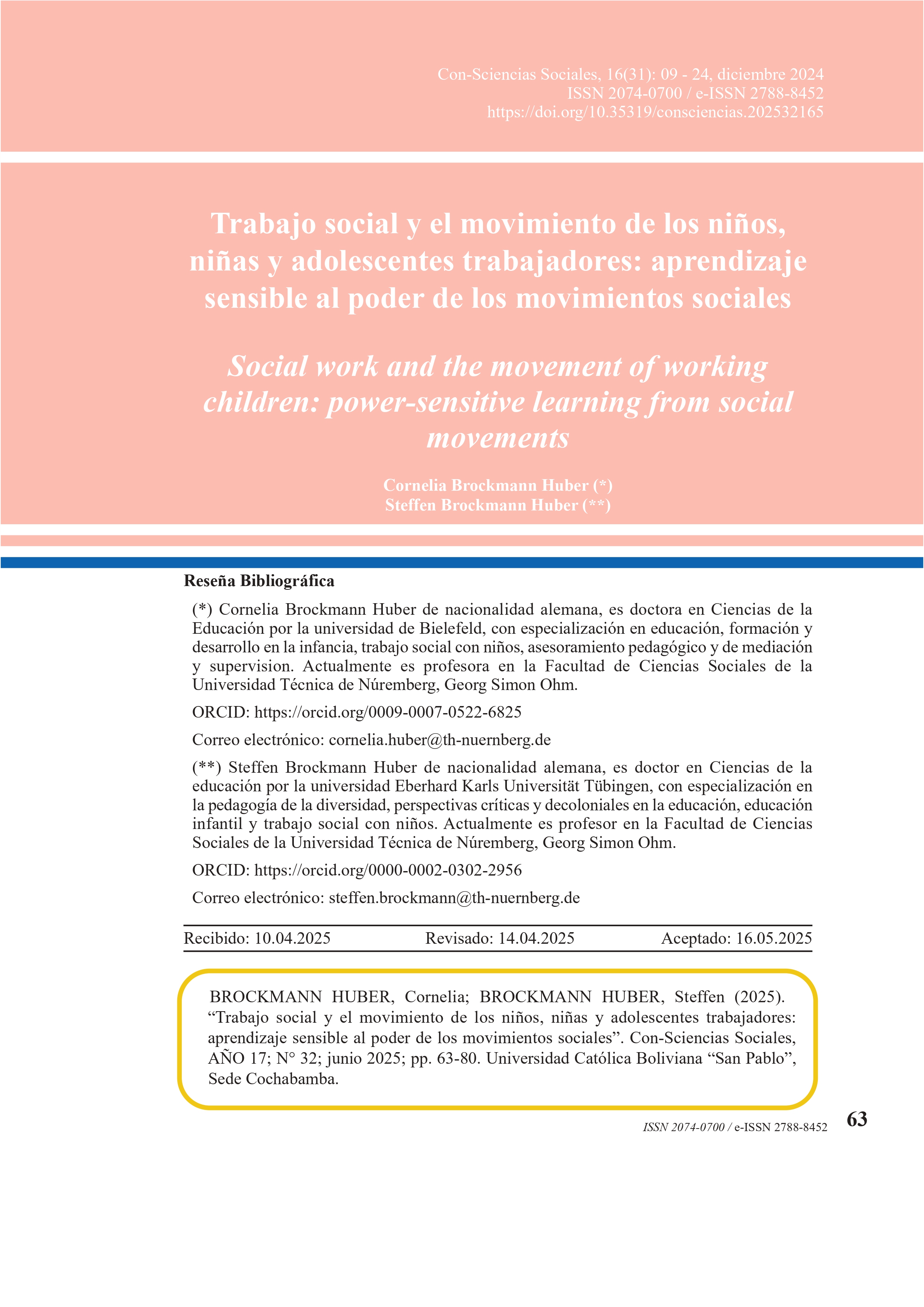 Social work and the movement of working children